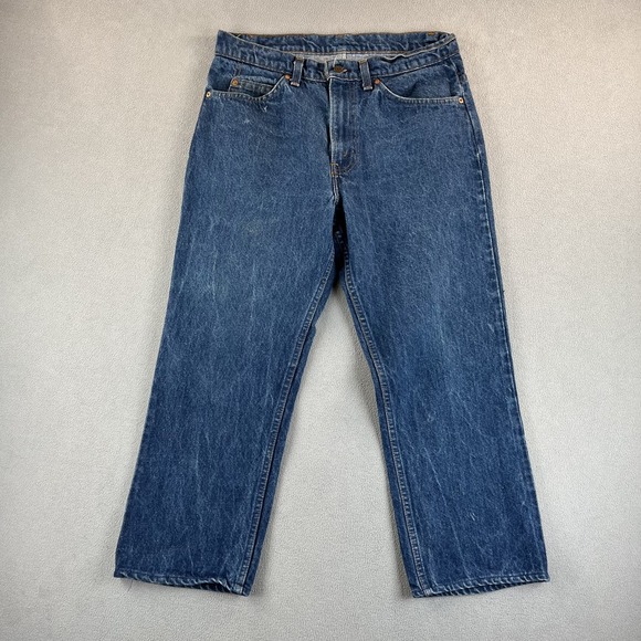 Vintage Levis 560 Jeans Mens 40x32 Blue Orange Tab Denim High Rise Straight 80s‎ - Picture 1 of 16